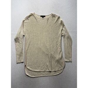 INC International Concepts Sweater Womens Small Beige Boat Neck Tunic Top Knit